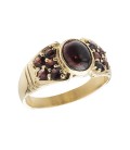 Bague grenat jonc cabochon