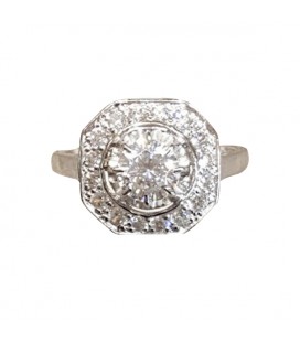 Bague argent carrée