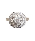 Bague argent carrée