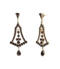 Boucles d’oreilles grenat arabesque