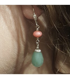 Boucles d'oreilles verte
