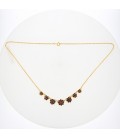 Collier 7 fleurs grenat