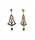 Boucles d’oreilles grenat arabesque