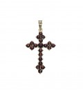 Pendentif croix grenat 