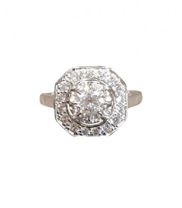 Bague argent carrée