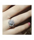 Bague argent carrée