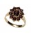 Bague grenat marguerite ovale