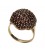 Bague grenat demi boule pavée