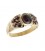 Bague grenat jonc cabochon