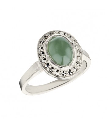 Bague Callas agate verte