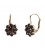 Boucles d’oreilles fleurs 8mm grenat