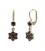Boucles d’oreilles fleurs grenat